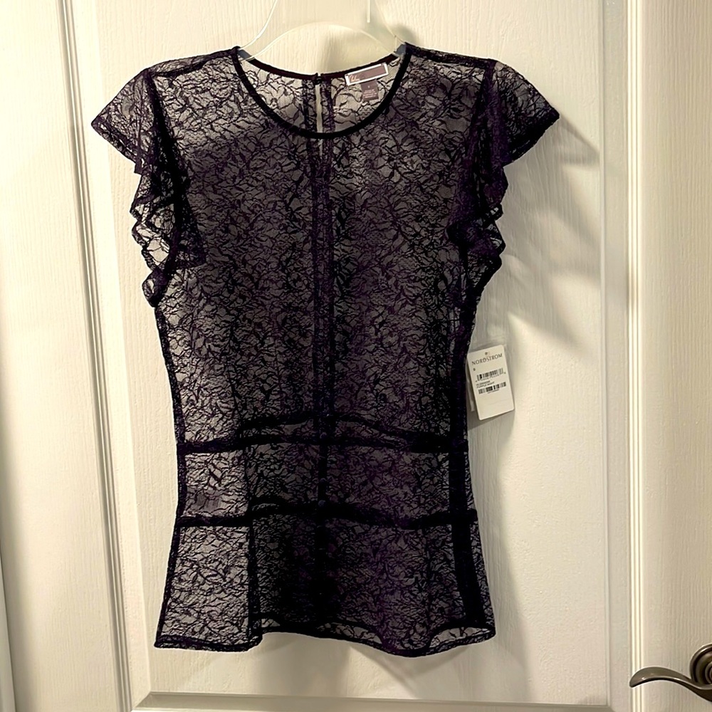 💜 Purple lace top. By Chelsea28. Size Small. NWT. 💜